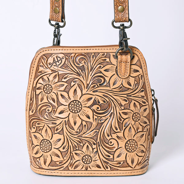 ADBG1136 American Darling Hand Tooled Floral Leather Crossbody Bag