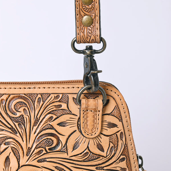 ADBG1136 American Darling Hand Tooled Floral Leather Crossbody Bag