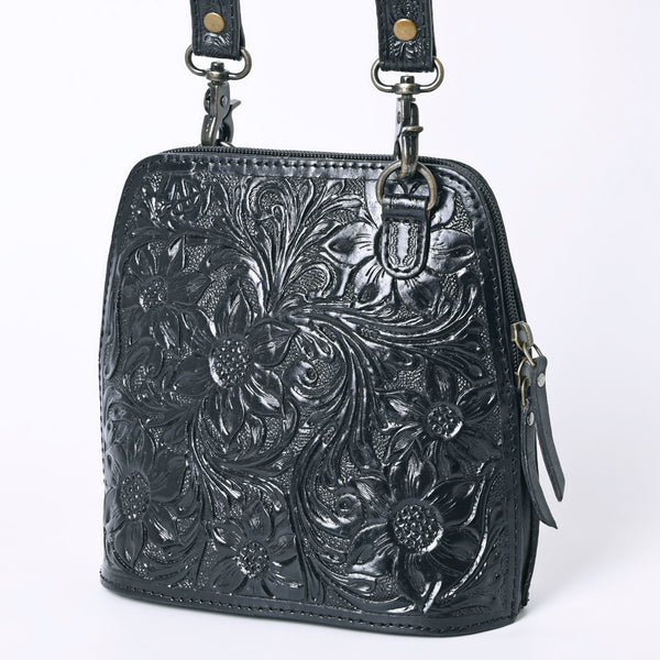 ADBG1136 American Darling Hand Tooled Floral Leather Crossbody Bag