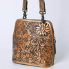 ADBG1136 American Darling Hand Tooled Floral Leather Crossbody Bag