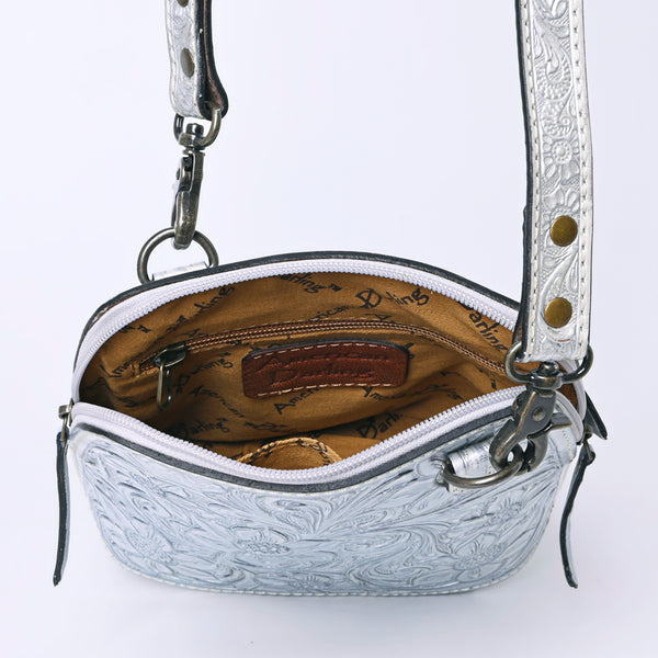 ADBG1136 American Darling Hand Tooled Floral Leather Crossbody Bag