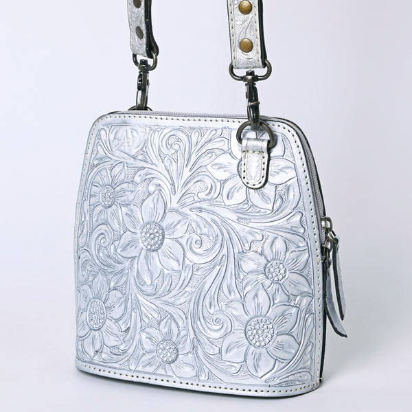 ADBG1136 American Darling Hand Tooled Floral Leather Crossbody Bag