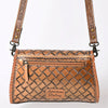 ADBG1137 American Darling Hand Tooled Floral Leather Clutch & Crossbody Purse