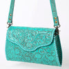 ADBG1137 American Darling Hand Tooled Floral Leather Clutch & Crossbody Purse
