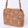 ADBG1138 American Darling Hand Tooled Floral Leather Crossbody Bag Western Purse
