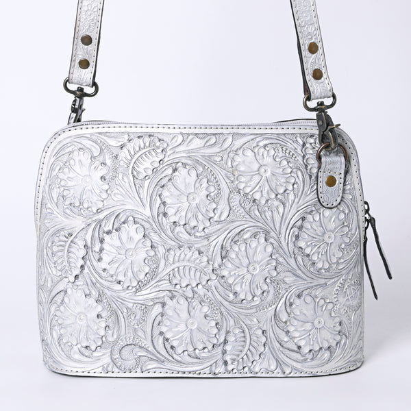 ADBG1138 American Darling Hand Tooled Floral Leather Crossbody Bag Western Purse