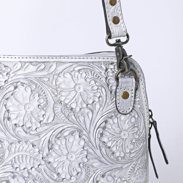 ADBG1138 American Darling Hand Tooled Floral Leather Crossbody Bag Western Purse