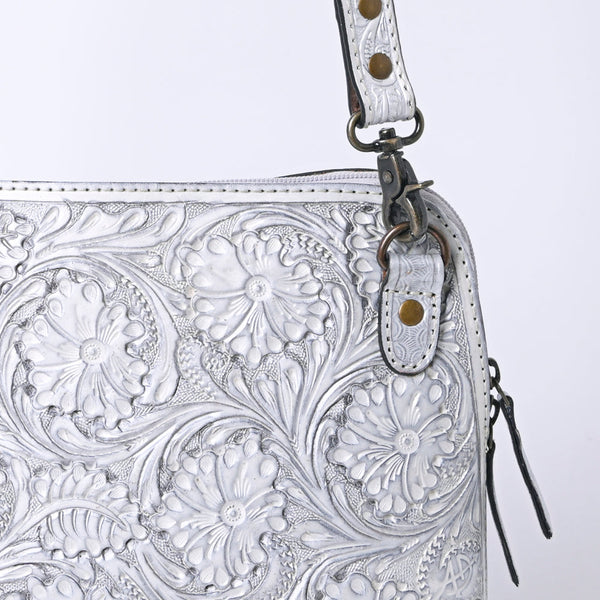 ADBG1138 American Darling Hand Tooled Floral Leather Crossbody Bag Western Purse