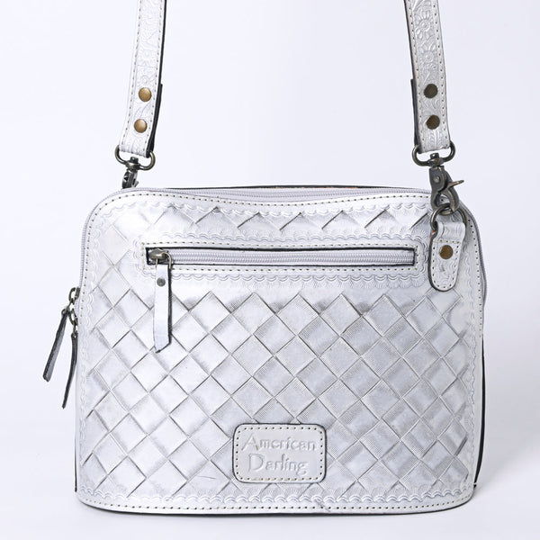 ADBG1138 American Darling Hand Tooled Floral Leather Crossbody Bag Western Purse