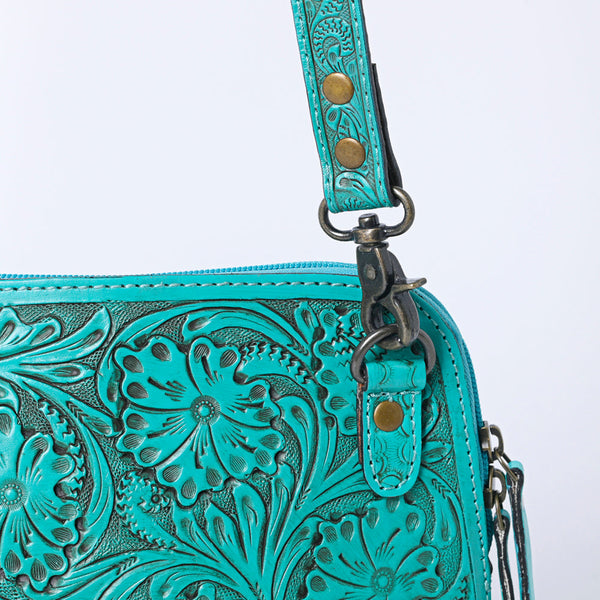 ADBG1138 American Darling Hand Tooled Floral Leather Crossbody Bag Western Purse