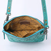 ADBG1138 American Darling Hand Tooled Floral Leather Crossbody Bag Western Purse