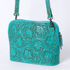 ADBG1138 American Darling Hand Tooled Floral Leather Crossbody Bag Western Purse