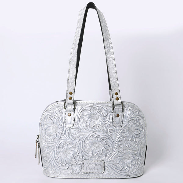 ADBG1139 American Darling Hand Tooled Floral Leather Tote Bag Western Purse