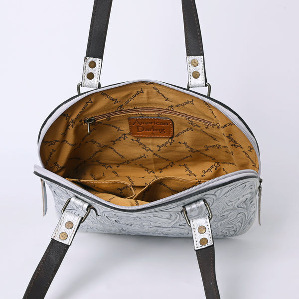 ADBG1139 American Darling Hand Tooled Floral Leather Tote Bag Western Purse