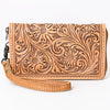 ADBG1140 American Darling Hand-Tooled Western Leather Clutch Bag - Genuine Carved Artisan Women Wristlet