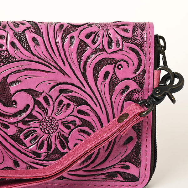 ADBG1140 American Darling Hand-Tooled Western Leather Clutch - Genuine Carved Artisan Women Wristlet Bag