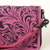 ADBG1140 American Darling Hand-Tooled Western Leather Clutch - Genuine Carved Artisan Women Wristlet Bag
