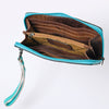 ADBG1140 American Darling Hand-Tooled Western Leather Clutch Bag - Genuine Carved Artisan Women Wristlet