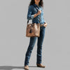 ADBGZ740 Bucket Genuine Western Leather Women Bag