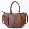 ADBG1084 American Darling Hand-Woven Saddle Blanket Tote Bag with Tooled Leather Accents