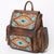 ADBG1150 American Darling Saddle Blanket & Tooled Leather Backpack -Western Bag