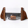 ADBG1152 American Darling Hand Painted Clear Bag -Western Fringe Crossbody