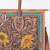 ADBG1158 American Darling Floral Tooled Leather Tote -Western Crossbody Bag