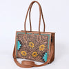 ADBG1158 American Darling Floral Tooled Leather Tote -Western Crossbody Bag