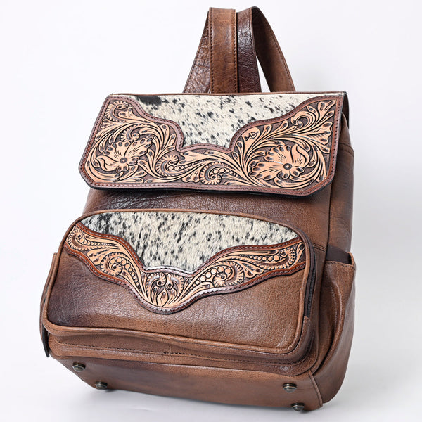 ADBG1165 American Darling Cowhide & Hand Tooled Leather Backpack -Western Travel Bag