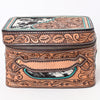 ADBGA340 American Darling Hand Tooled Leather Hair-On Cowhide Jewelry Case
