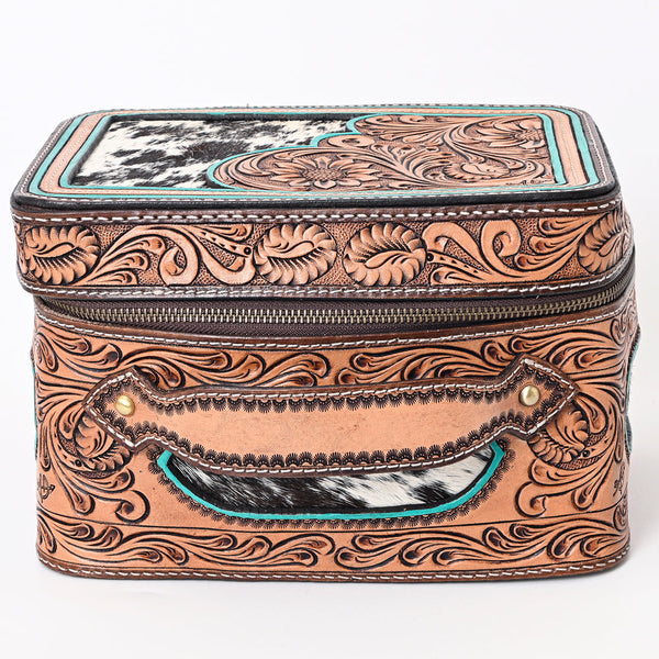ADBGA340 American Darling Hand Tooled Leather Hair-On Cowhide Jewelry Case