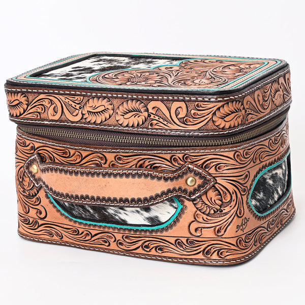 ADBGA340 American Darling Hand Tooled Leather Hair-On Cowhide Jewelry Case