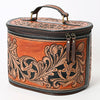 ADBGA345 American Darling Tooled Leather Floral Western Jewelry Case Travel Organizer