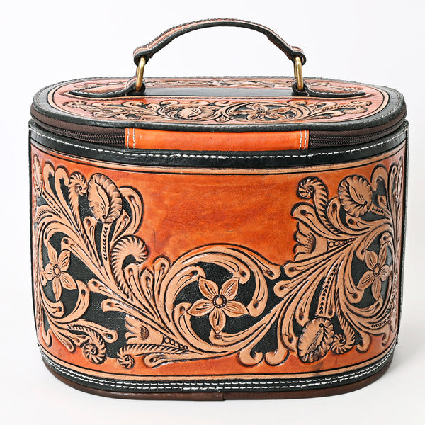 ADBGA345 American Darling Tooled Leather Floral Western Jewelry Case Travel Organizer