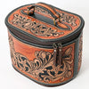 ADBGA345 American Darling Tooled Leather Floral Western Jewelry Case Travel Organizer