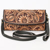 ADBGA362 American Darling Hand Tooled Floral Carved Genuine Leather Small Cross body Bag