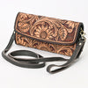 ADBGA362 American Darling Hand Tooled Floral Carved Genuine Leather Small Cross body Bag