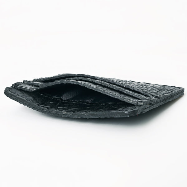 ADBG1181B American Darling Crocodile Embossed Leather Card Holder -Slim Western Wallet