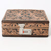 ADBGA300 American Darling Western Hand Tooled Leather Jewelry Case