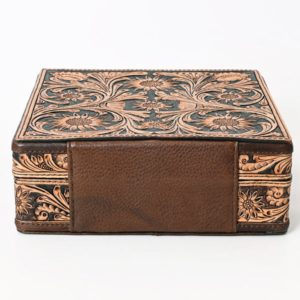 ADBGA300 American Darling Western Hand Tooled Leather Jewelry Case