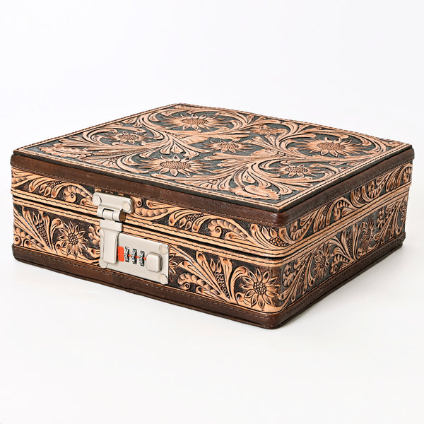 ADBGA300 American Darling Western Hand Tooled Leather Jewelry Case