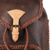ADBGM275 Western Leather Backpack - Braided Trim, Fringe & Buckle Closure