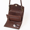 ADBGA381 American Darling Handcrafted Sunflower Tooled Leather Barrel Crossbody