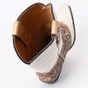 LC-ADFT166B Hand Tooled Hair On Genuine Western Leather Long Boot