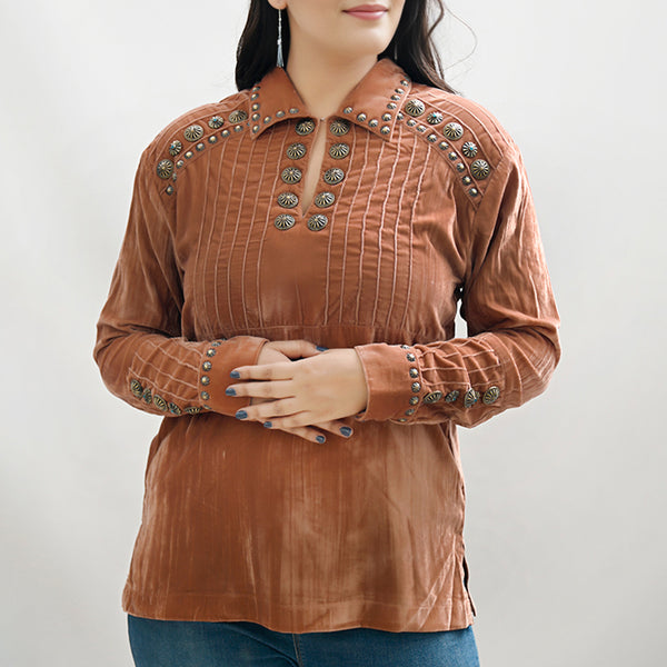 LC-ADSH030 Fabric Women Shirt Dress Tunic Ladies Girl Top