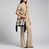 ADBGS146 Aztec Wool & Tooled Leather Shoulder Bag - Western Fringe Crossbody