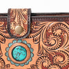 ADBGA397 American Darling Hand Tooled Floral Carved Genuine Leather Clutch Bag