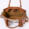 ADBG230 American Darling Western Tote Bag - Handcrafted Hair-On Cowhide & Hand-Tooled Leather