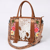ADBG230 American Darling Western Tote Bag - Handcrafted Hair-On Cowhide & Hand-Tooled Leather