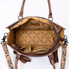 ADBG230 American Darling Western Tote Bag - Handcrafted Hair-On Cowhide & Hand-Tooled Leather